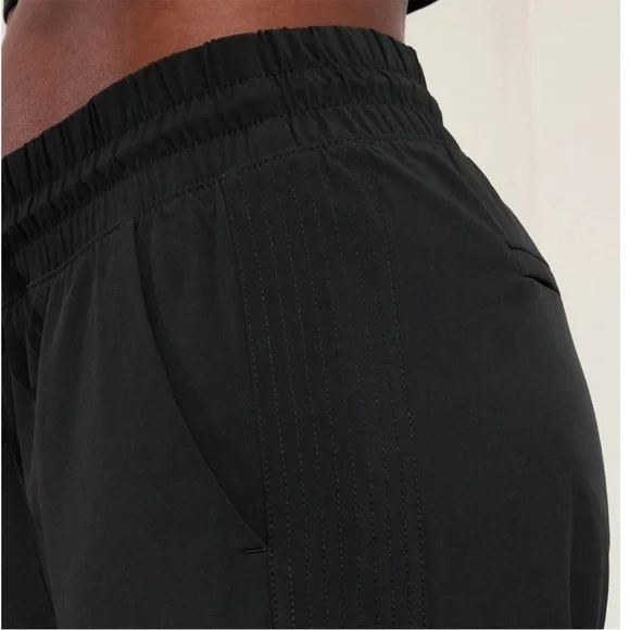 Athleta Black Avenue Wide Leg Cropped Pants Athleisure Travel Lounge - Picture 4 of 11